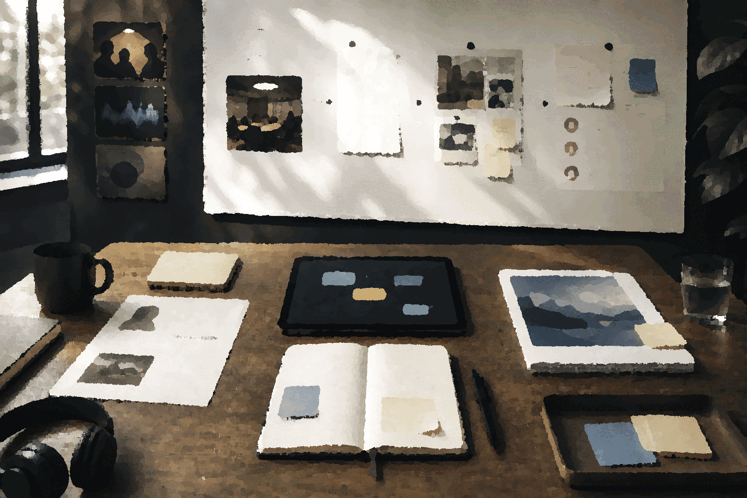 A shared work surface shows decisions, tradeoffs, owners, and artifacts surviving the handoff.